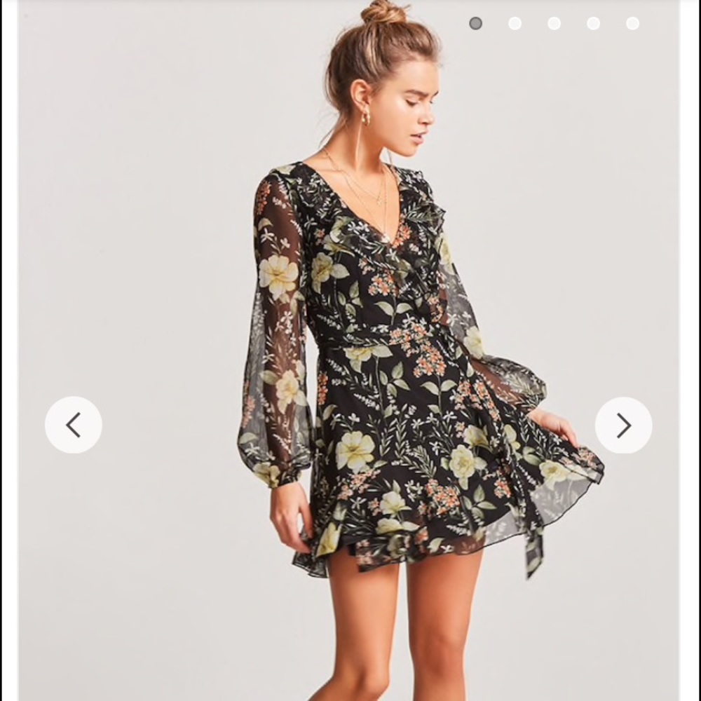 NWT Floral Wrap Dress